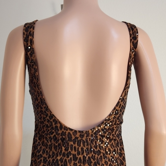 Express animal print sequin embellished dress Sz XS - Picture 6 of 9